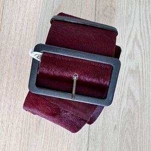 Beautiful wide belt from Gerard Darel, burgundy, NEW with tag.